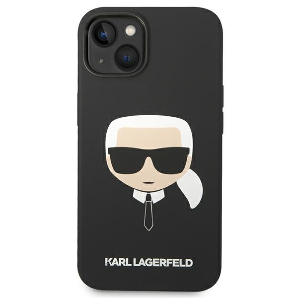 Etui KARL LAGERFELD Apple iPhone 14 Plus Silicone Karl`s Head Magsafe Czarny Hardcase